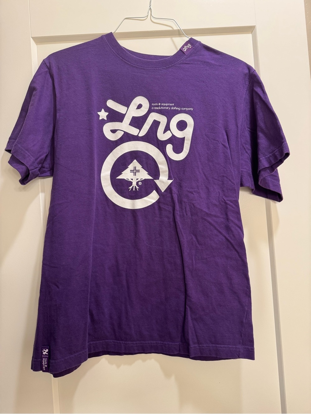 LRG Lifted Research Group Purple Logo Graphic Tee